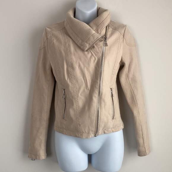 Faux Suede Microfiber Moto Jacket - Picture 10 of 11